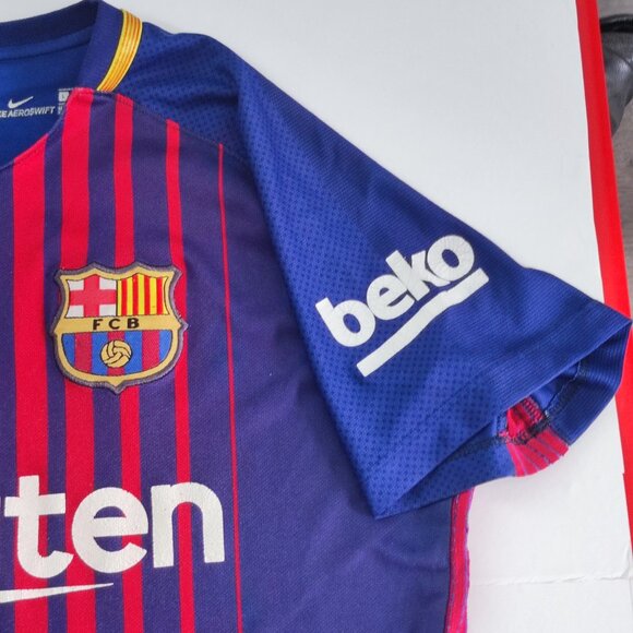 Nike FC Barcelona soccer jersey men's size L #11 O.Dembele 2017 season Home - Picture 8 of 13